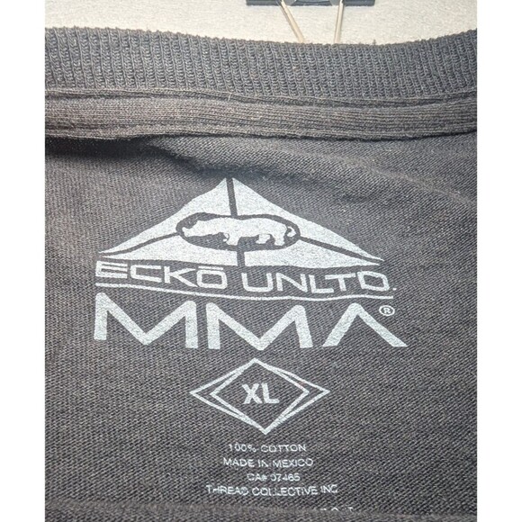 Echo Unltd MMA by Ecko Unlimited Short Sleeve Graphic Tee Black Mens XL (31x26) - Picture 6 of 11